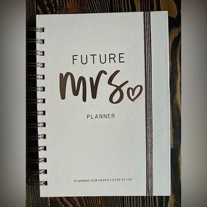 MISS TO MRS • Future Mrs wedding planner notebook agenda writing planning book